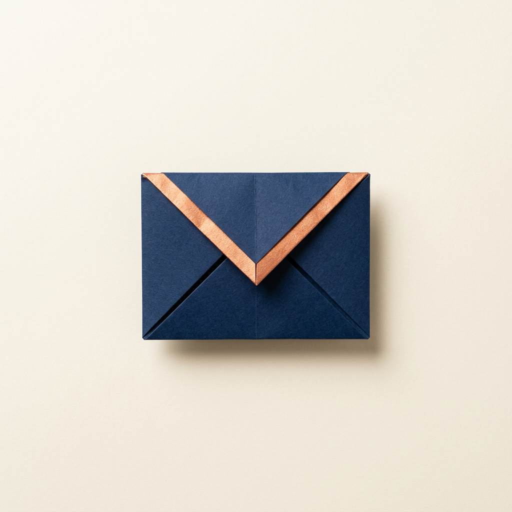 Folded paper envelope